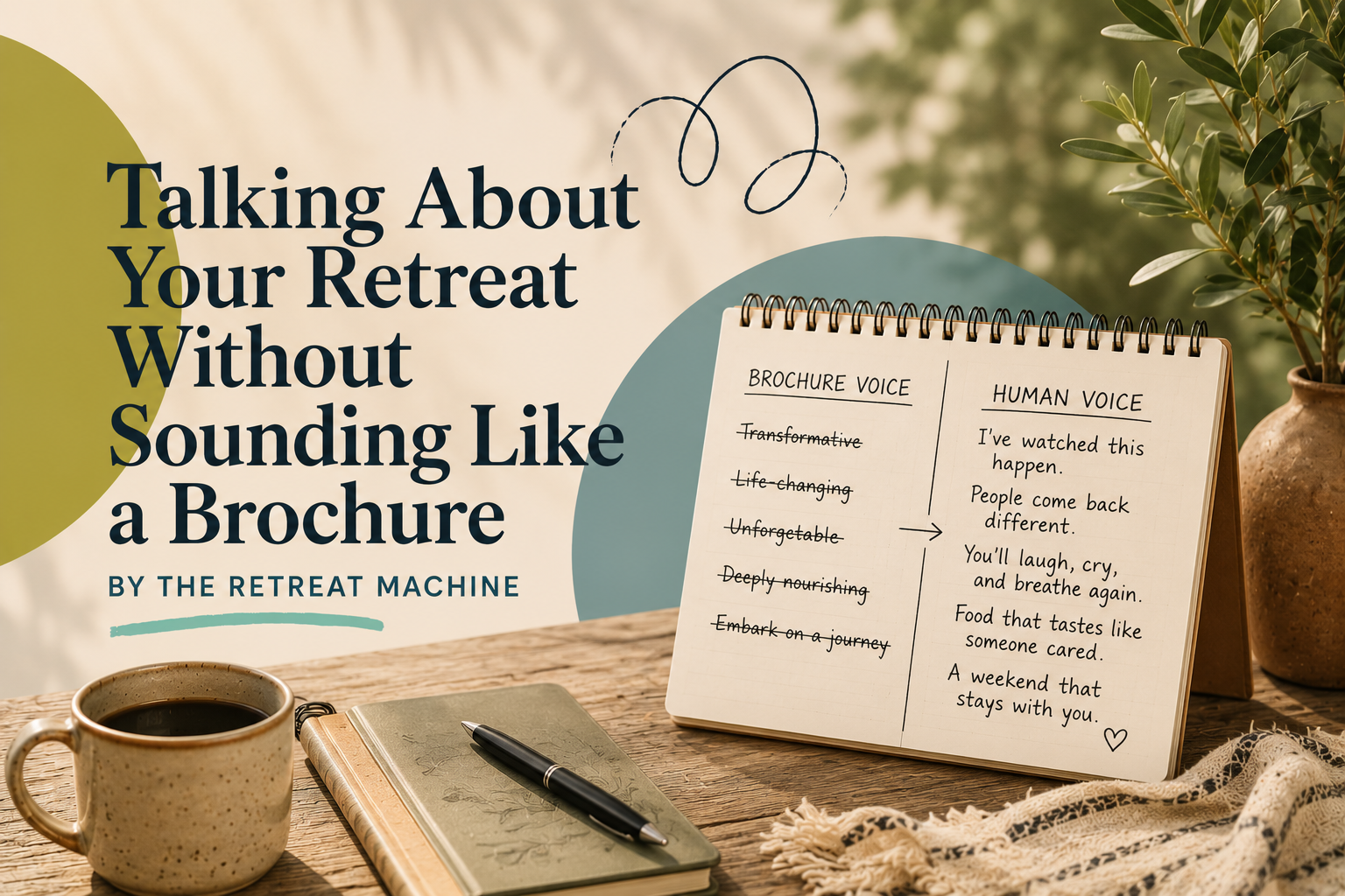 Talking About Your Retreat Without Sounding Like a Brochure